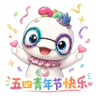 四眼鸡五四青年节系列 第 12 张表情包